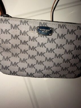 Michael Kors Gray MK Monogram Crossbody Belt bag